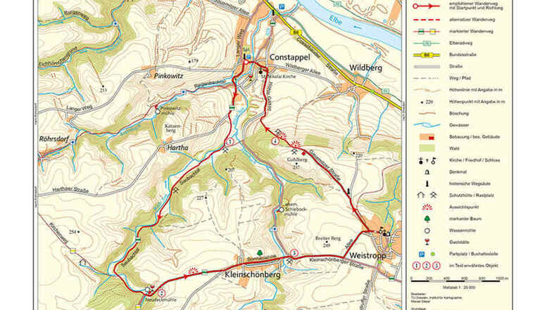Route 13 - Karte © Redaktions- und Verlagsgesellschaft Elbland mbH